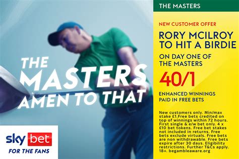 sky bet masters odds